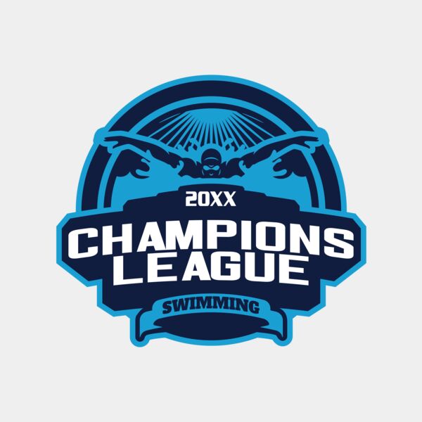 Champions League Swimming logo template Thumbnail