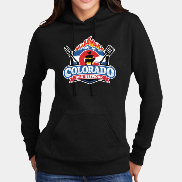 COBBQN FULL FRONT - Ladies Core Fleece Pullover Hooded Sweatshirt Thumbnail