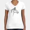 Women's Fine Jersey V-Neck Tee Thumbnail