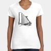 Women's Fine Jersey V-Neck Tee Thumbnail