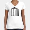 Women's Fine Jersey V-Neck Tee Thumbnail