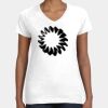 Women's Fine Jersey V-Neck Tee Thumbnail