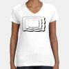 Women's Fine Jersey V-Neck Tee Thumbnail