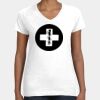 Women's Fine Jersey V-Neck Tee Thumbnail
