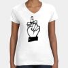 Women's Fine Jersey V-Neck Tee Thumbnail