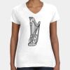 Women's Fine Jersey V-Neck Tee Thumbnail