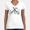 Women's Fine Jersey V-Neck Tee Thumbnail