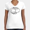 Women's Fine Jersey V-Neck Tee Thumbnail
