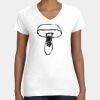 Women's Fine Jersey V-Neck Tee Thumbnail