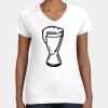 Women's Fine Jersey V-Neck Tee Thumbnail