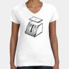Women's Fine Jersey V-Neck Tee Thumbnail