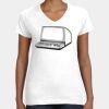 Women's Fine Jersey V-Neck Tee Thumbnail