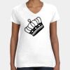Women's Fine Jersey V-Neck Tee Thumbnail