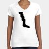 Women's Fine Jersey V-Neck Tee Thumbnail