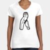 Women's Fine Jersey V-Neck Tee Thumbnail