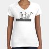 Women's Fine Jersey V-Neck Tee Thumbnail
