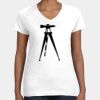 Women's Fine Jersey V-Neck Tee Thumbnail