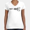 Women's Fine Jersey V-Neck Tee Thumbnail