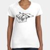Women's Fine Jersey V-Neck Tee Thumbnail