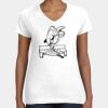 Women's Fine Jersey V-Neck Tee Thumbnail