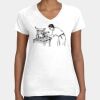Women's Fine Jersey V-Neck Tee Thumbnail