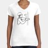 Women's Fine Jersey V-Neck Tee Thumbnail