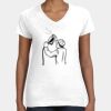 Women's Fine Jersey V-Neck Tee Thumbnail