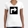 Women's Fine Jersey V-Neck Tee Thumbnail
