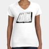Women's Fine Jersey V-Neck Tee Thumbnail