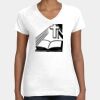 Women's Fine Jersey V-Neck Tee Thumbnail