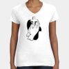 Women's Fine Jersey V-Neck Tee Thumbnail