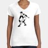 Women's Fine Jersey V-Neck Tee Thumbnail