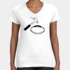 Women's Fine Jersey V-Neck Tee Thumbnail