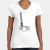Women's Fine Jersey V-Neck Tee Thumbnail