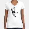 Women's Fine Jersey V-Neck Tee Thumbnail