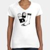 Women's Fine Jersey V-Neck Tee Thumbnail