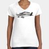Women's Fine Jersey V-Neck Tee Thumbnail