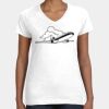Women's Fine Jersey V-Neck Tee Thumbnail