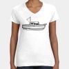 Women's Fine Jersey V-Neck Tee Thumbnail