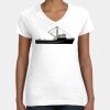 Women's Fine Jersey V-Neck Tee Thumbnail