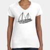 Women's Fine Jersey V-Neck Tee Thumbnail