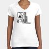 Women's Fine Jersey V-Neck Tee Thumbnail