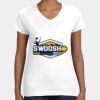 Women's Fine Jersey V-Neck Tee Thumbnail