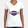 Women's Fine Jersey V-Neck Tee Thumbnail