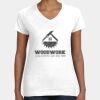 Women's Fine Jersey V-Neck Tee Thumbnail