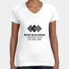 Women's Fine Jersey V-Neck Tee Thumbnail