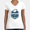 Women's Fine Jersey V-Neck Tee Thumbnail