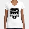 Women's Fine Jersey V-Neck Tee Thumbnail