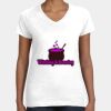 Women's Fine Jersey V-Neck Tee Thumbnail