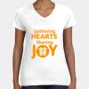 Women's Fine Jersey V-Neck Tee Thumbnail